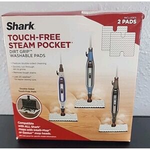 n Shark Touch-Free Steam Pocket Dirt Grip Replacement Washable Pad 2 Pads‎